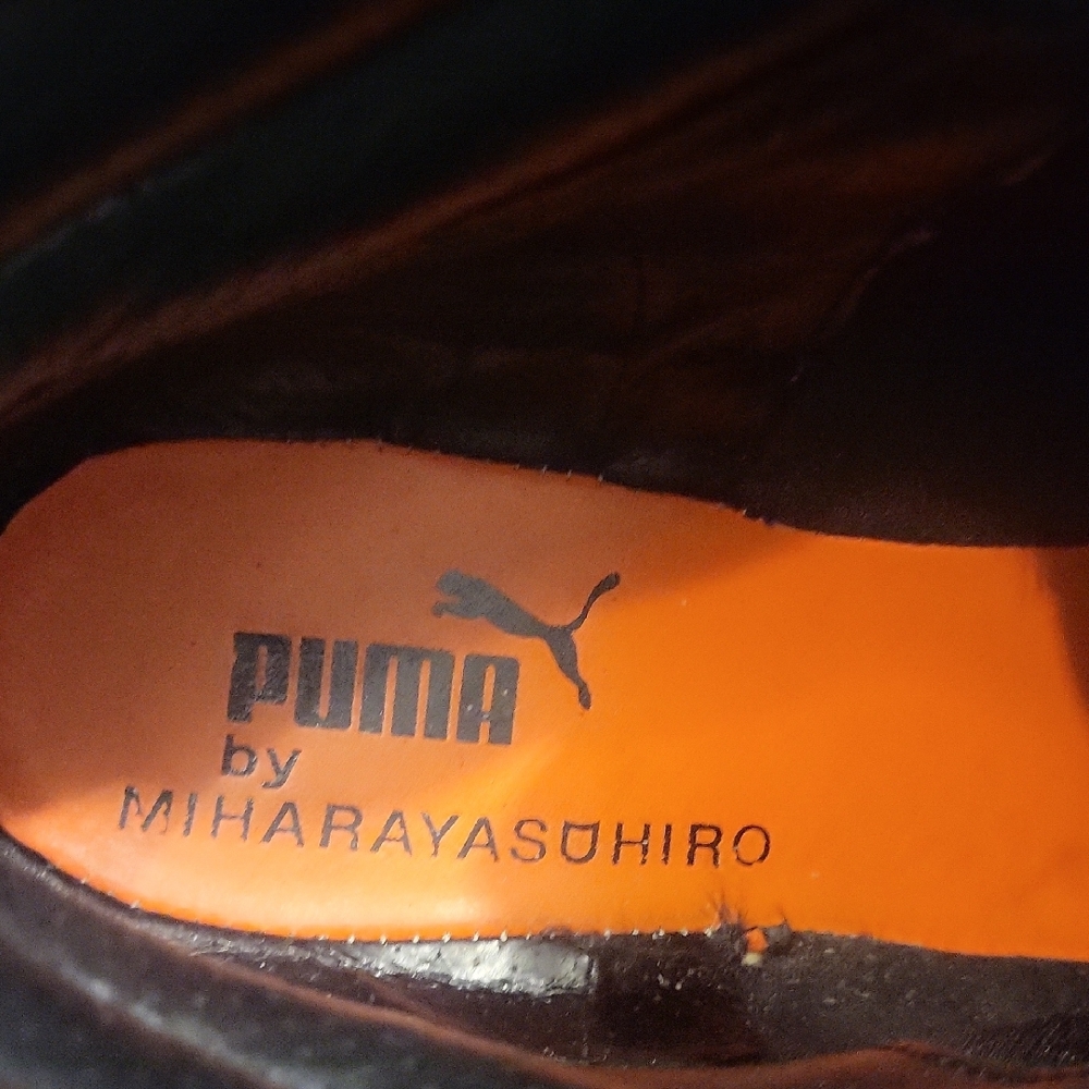 Puma Orange High-Top Wedge Sneakers - Picture 2 of 4